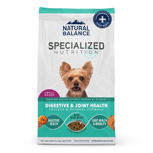 Natural Balance Specialized Nutrition Chien Petite Race Digestion + Articulations Poulet & Avoine 3.5LB | Natural Balance