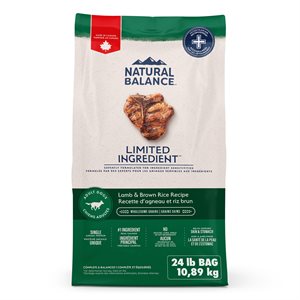 Natural Balance Ingrédients Limités Agneau & Riz Brun 24LBS | Natural Balance