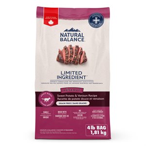 Natural Balance Ingrédients Limités Reserve Venaison & Patates Douces Sans Céréales 4LBS | Natural Balance