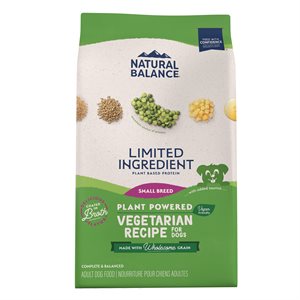 Natural Balance Formule Végétarien Petites Bouchées pour Chiens 4LB | Natural Balance