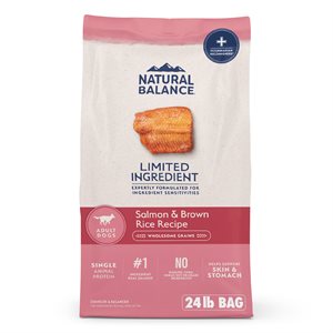 Natural Balance Formule de Saumon & Riz Brun pour Chiens 24LB | Natural Balance
