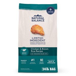 Natural Balance Formule de Poulet & Riz Brun pour Chiens 24LB | Natural Balance