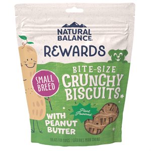 Natural Balance « Rewards » Biscuits Croquants pour Chiens Petites Races Beurre d'Arachides 8oz | Natural Balance