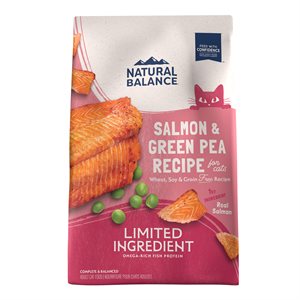Natural Balance pour Chats Formule « LID » de Pois Verts & Saumon 4LB | Natural Balance