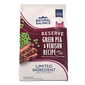 Natural Balance pour Chats Formule « LID » de Pois Verts & Venaison 8LB | Natural Balance