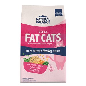 Natural Balance pour Chats Formule « Fat Cats » de Poulet & Saumon Réduit en Calories 15LB | Natural Balance