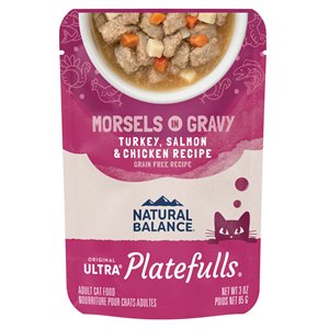 Natural Balance pour Chats d'Intérieur Formule « Platefulls » de Dinde & Saumon 3 oz (à l’unité) | Natural Balance