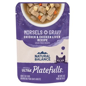 Natural Balance pour Chats d'Intérieur Formule « Platefulls » de Poulet & Foie de Poulet 3 oz (à l’unité) | Natural Balance