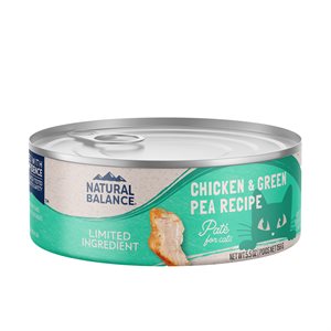 Natural Balance pour Chats Formule « LID » de Poulet & Pois Verts en Conserves 5.5 oz (à l’unité) | Natural Balance