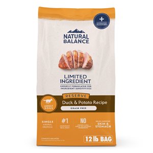 Natural Balance LID Chien Adulte Canard Sans Céréales 12 LB | Natural Balance
