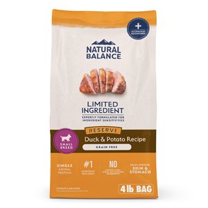 Natural Balance LID Chien Adulte Canard Sans Céréales Petites Bouchées 4 LB | Natural Balance