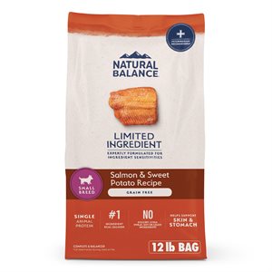 Natural Balance LID Chien Adulte Saumon Sans Céréales Petites Bouchées 12 LB | Natural Balance