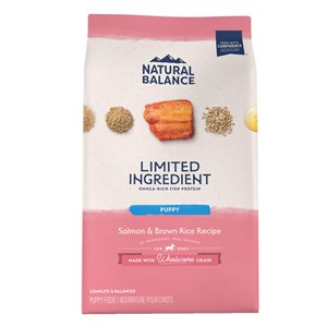 Natural Balance pour Chiots Formule « LID » de Saumon & Riz 24 LB | Natural Balance