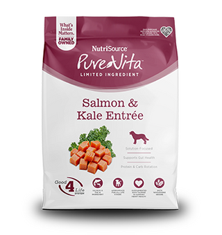 NutriSource PureVita Entrée de saumon et chou frisé pour chiens, 12-lb