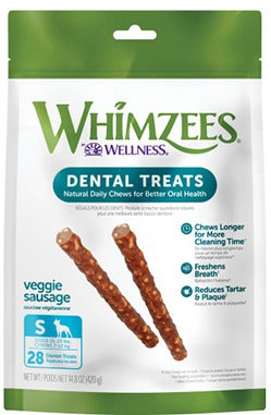 GÂTERIES DENTAIRES WHIMZEES™ SAUCISSONS VÉGÉTARIENS POUR CHIEN,