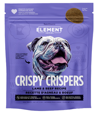 NUTRISOURCE® SERIES ELEMENT CRISPY CRISPERS GATERIES POUR CHIEN BOEUF ET AGNEAU 4 OZ