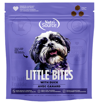 NUTRISOURCE® SERIES ELEMENT PETITES BOUCHÉES GATERIES POUR CHIEN CANARD 6 OZ