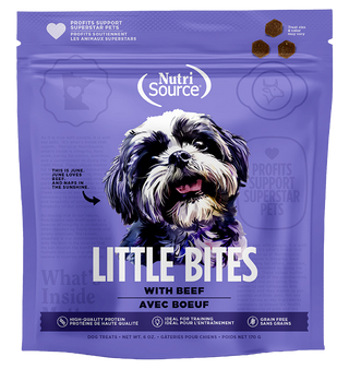 NUTRISOURCE® SERIES ELEMENT PETITES BOUCHÉES GATERIES POUR CHIEN BOEUF SANS GRAINS 6 OZ