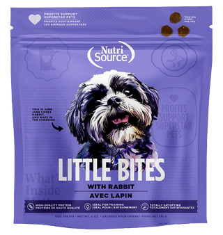 NUTRISOURCE® SERIES ELEMENT PETITES BOUCHÉES GATERIES POUR CHIEN LAPIN 6 OZ