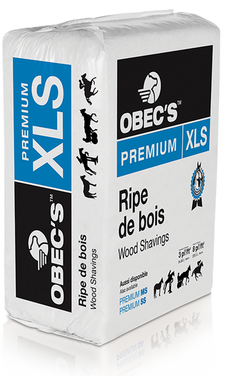 OBEC'S PREMIUM XLS RIPE DE BOIS 3PI CUBE LITIERE CHEVAUX COURSE CONTROLE DE POUSSIERE