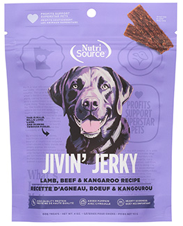 NutriSource® Jivin' Jerky Lamb, Beef & Kangaroo Recipe Dog Treat
