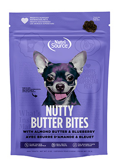 NutriSource® Beurre D'Amande et Bleuet - Nutty Butter Bites pour Chiens