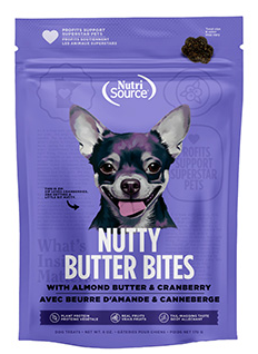 NutriSource® Beurre D'Amande et Canneberge - Nutty Butter Bites pour Chiens