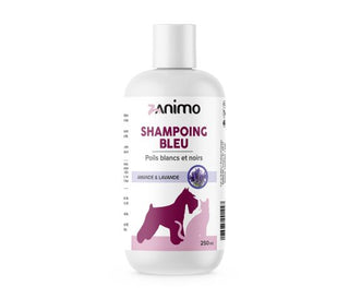 Zanimo Shampoing Bleu, Pour Poils Blancs Et Noirs, Pour Chien Et Chat - Amande & Lavande