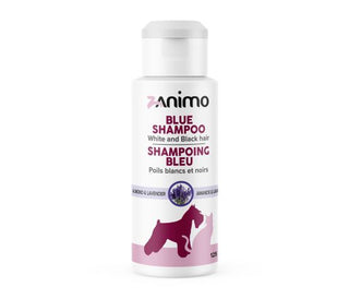 Zanimo Shampoing Bleu, Pour Poils Blancs Et Noirs, Pour Chien Et Chat - Amande & Lavande