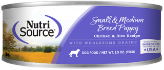 NUTRISOURCE® NOURRITURE HUMIDE  POUR CHIOTS DE PETITE ET MOYENNE RACE