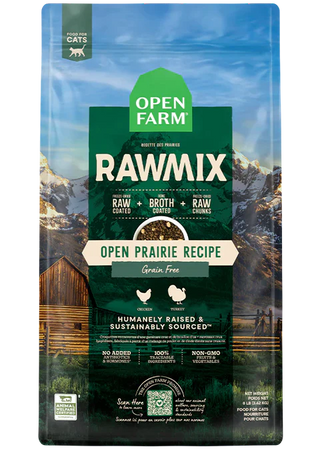 Open farm Open Prairie RawMix lyophilisé et sans grains pour chats