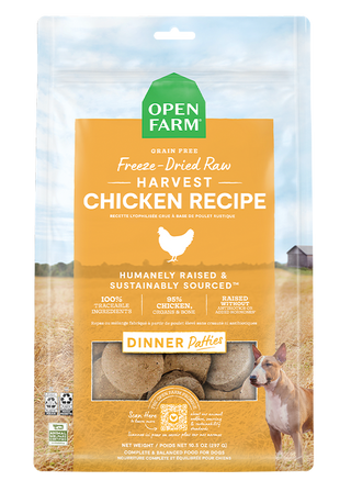 Open Farm Galettes lyophilisées au poulet pour chiens