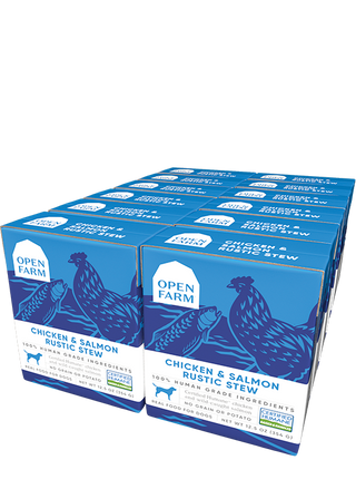 Tétra Pack nourriture humide pour chiens au poulet et au saumon 12.5 oz